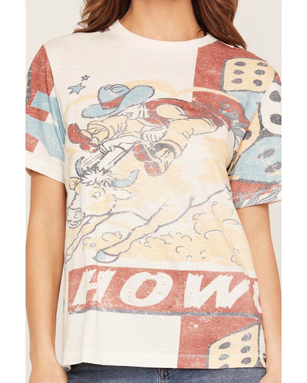 Image #3 - Shyanne Women's Santa Cruz Conversation Print Short Sleeve Graphic Tee, Cream, hi-res