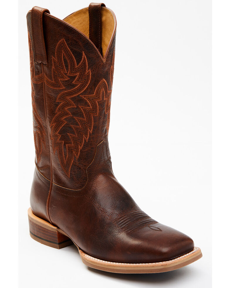 Rank 45 Men's Xtreme Heritage Western Boots - Broad Square Toe, Brown, hi-res