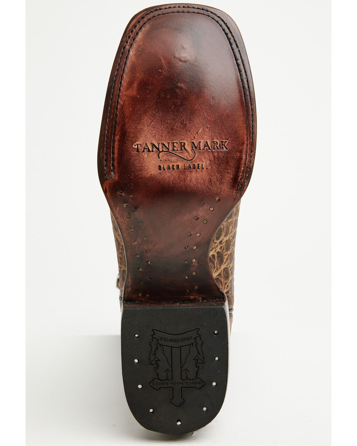 Tanner Mark Men's Exotic Caiman Print Western Boots - Broad Square Toe