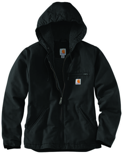 Carhartt Women's Washed Duck Sherpa-Lined Jacket , Black