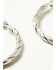 Image #2 - Lainey Wilson Women's Hoop Earrings, Silver, hi-res