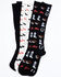 Image #1 - Shyanne Women's Cowgirl Gear Knee High Socks - 3 Pack, Black, hi-res