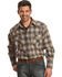 Pendleton Men's Grey/Tan Canyon Ombre Long Sleeve Shirt, Tan, hi-res
