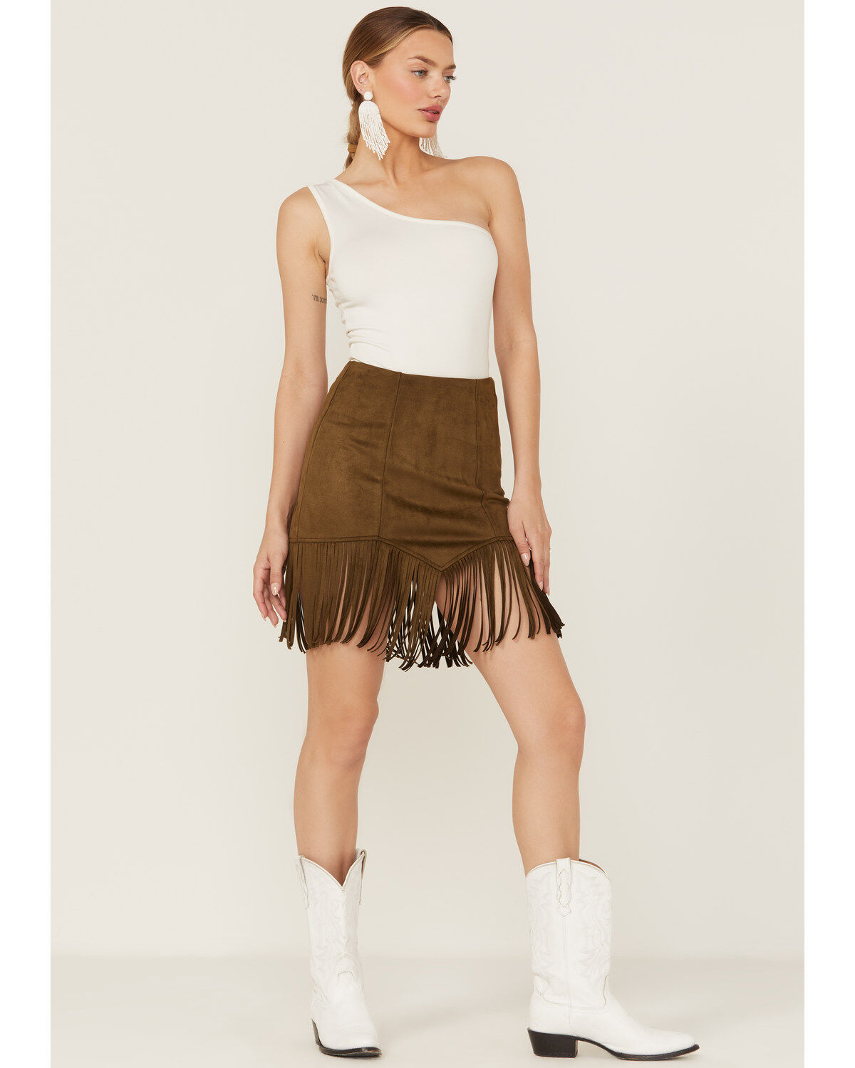 New Faux Suede Frill Ruffled Layered Skorts High Waisted Flowing Skirt Shorts 