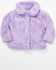 Image #1 - Urban Republic Infant Girls' Faux Fur Snap Jacket, Light Purple, hi-res