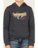 Image #3 - Wrangler Boys' Desert Logo Hooded Sweatshirt, Charcoal, hi-res