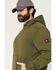 Image #2 - Brunt Workwear Men's Shelvin Hooded Sweatshirt, Hunter Green, hi-res