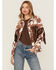 Image #2 - Saints & Hearts Women's Cow Print Tassel Jacket, Brown, hi-res