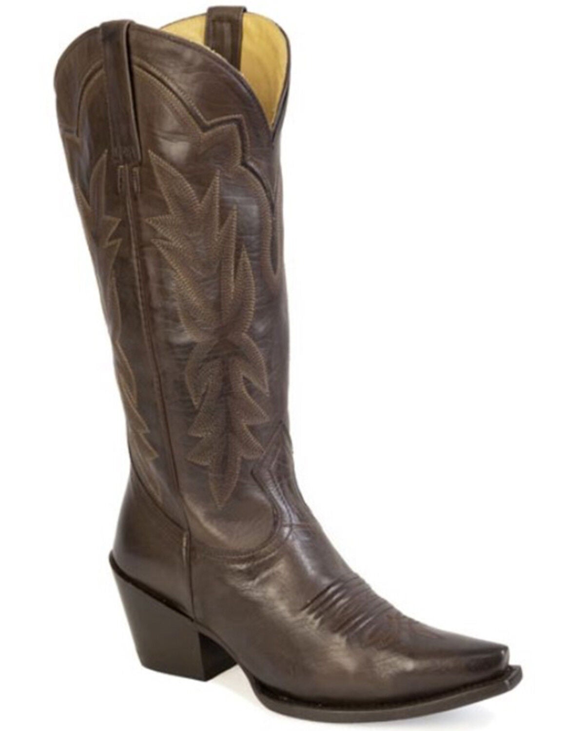 Stetson Women's Mae Tall Western Boots - Snip Toe, Brown, hi-res