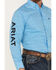 Image #3 - Ariat Men's Team Deandre Geo Print Long Sleeve Button-Down Shirt - Tall, Light Blue, hi-res