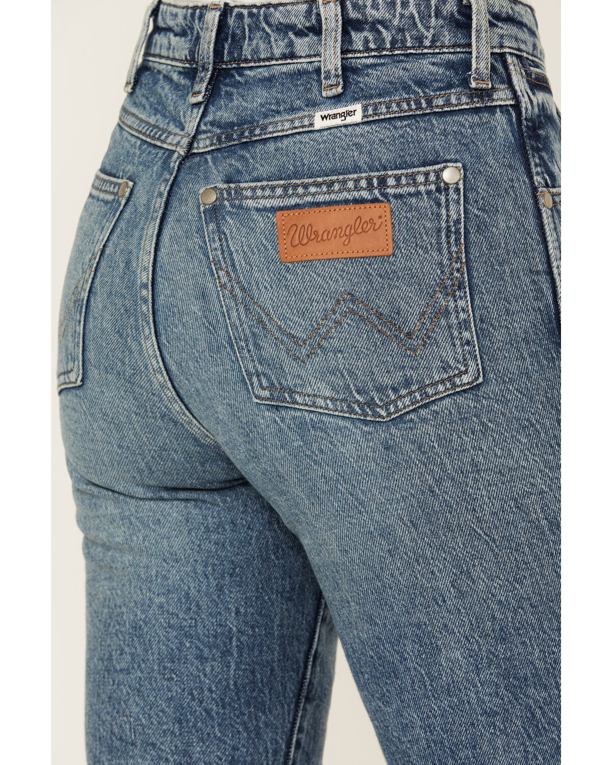 Image #4 - Wrangler Women's Walker Medium Wash High Rise Stretch Slim Leg Jeans, Medium Wash, hi-res