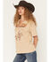 Image #2 - Idyllwind Women's Outlaws Never Die Short Sleeve Graphic Tee, Khaki, hi-res