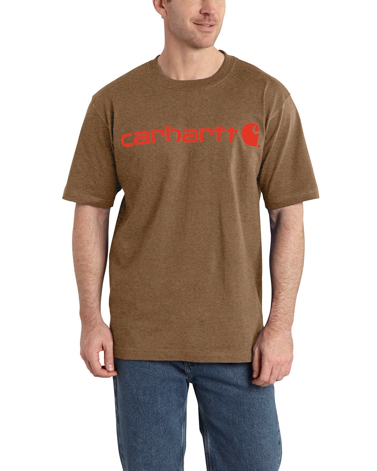 Image #2 - Carhartt Men's Signature Logo Graphic Short Sleeve Work T-Shirt, , hi-res