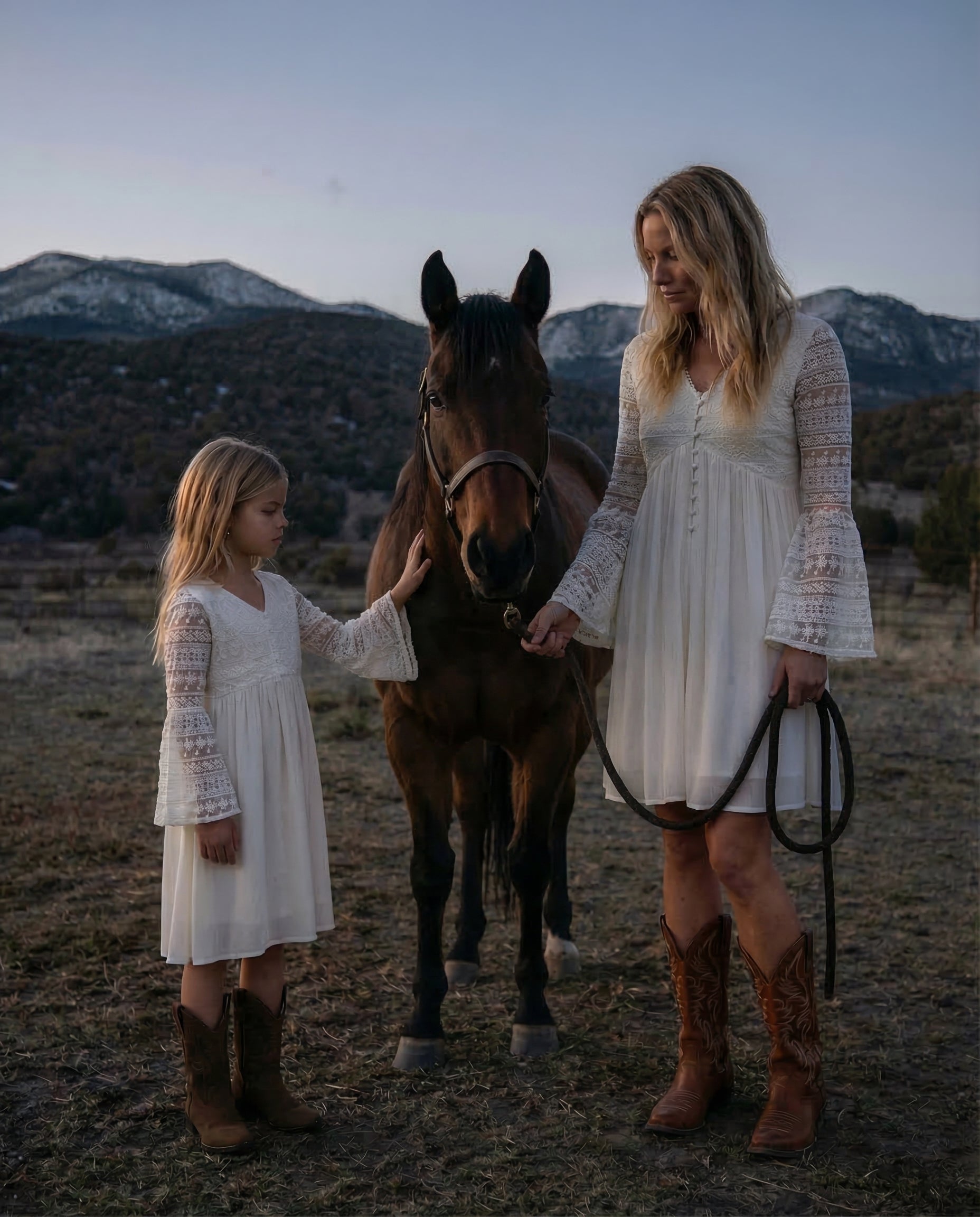 Mom and Daughter Matching Boots and Apparel