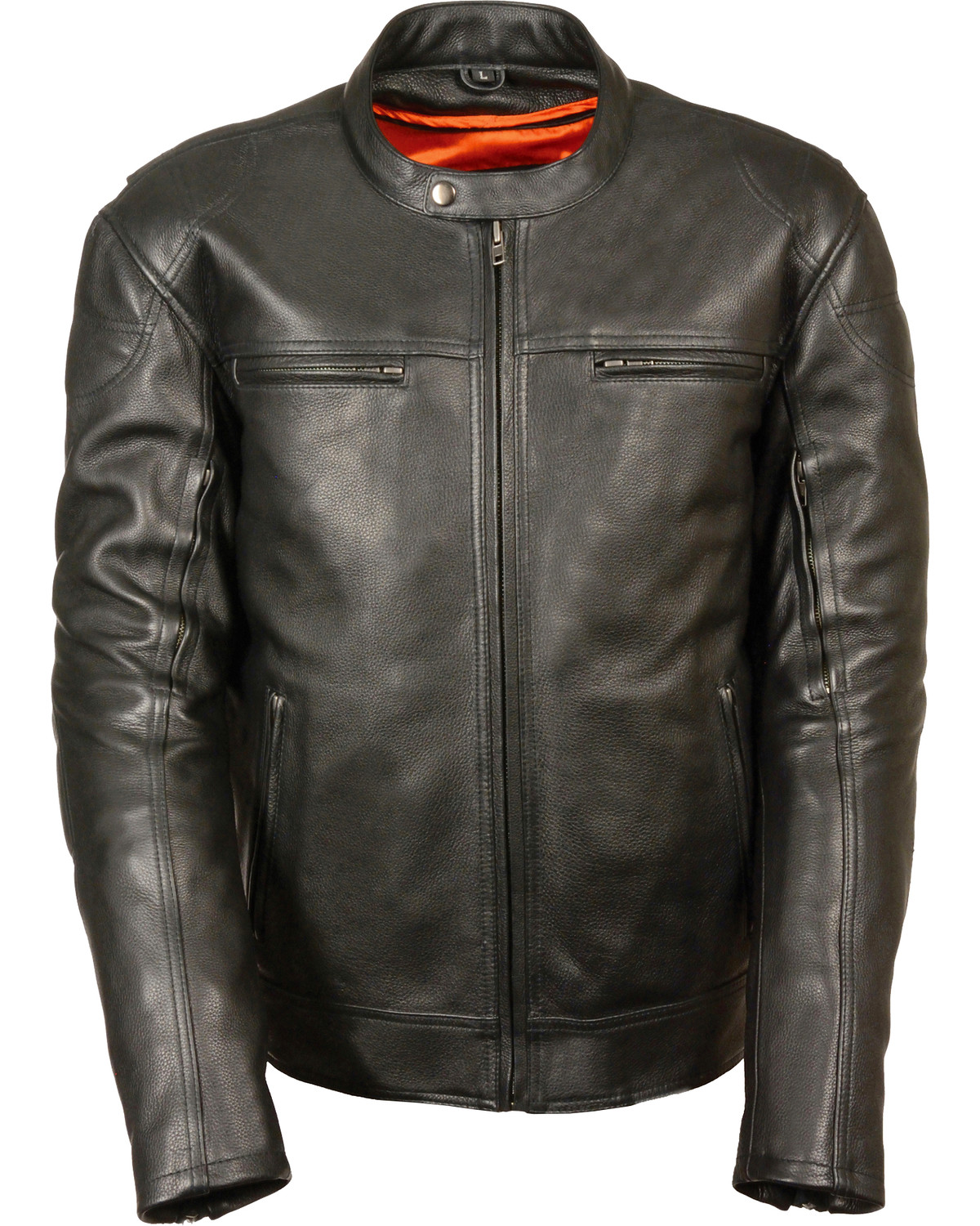 Milwaukee Leather Men's Black Longer Body Vented Jacket