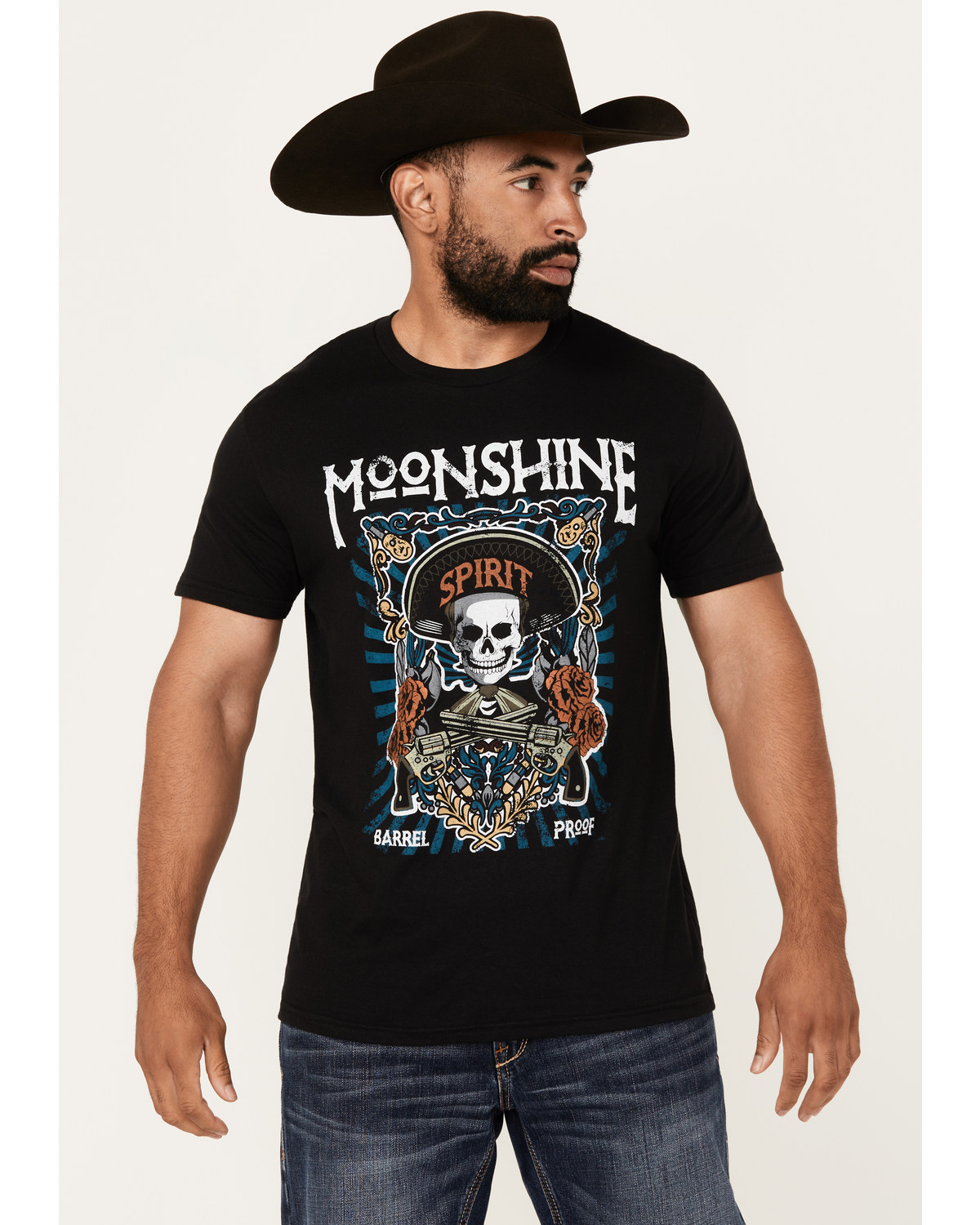 Moonshine Spirit Men's Barrel Short Sleeve Graphic T-Shirt