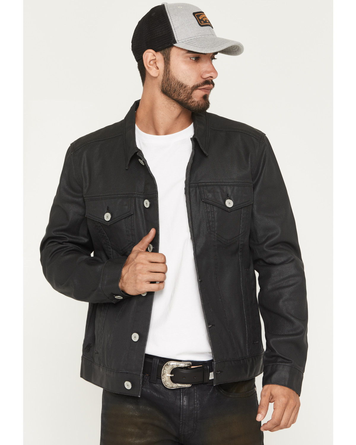 Moonshine Spirit Men's Coated Denim Jacket