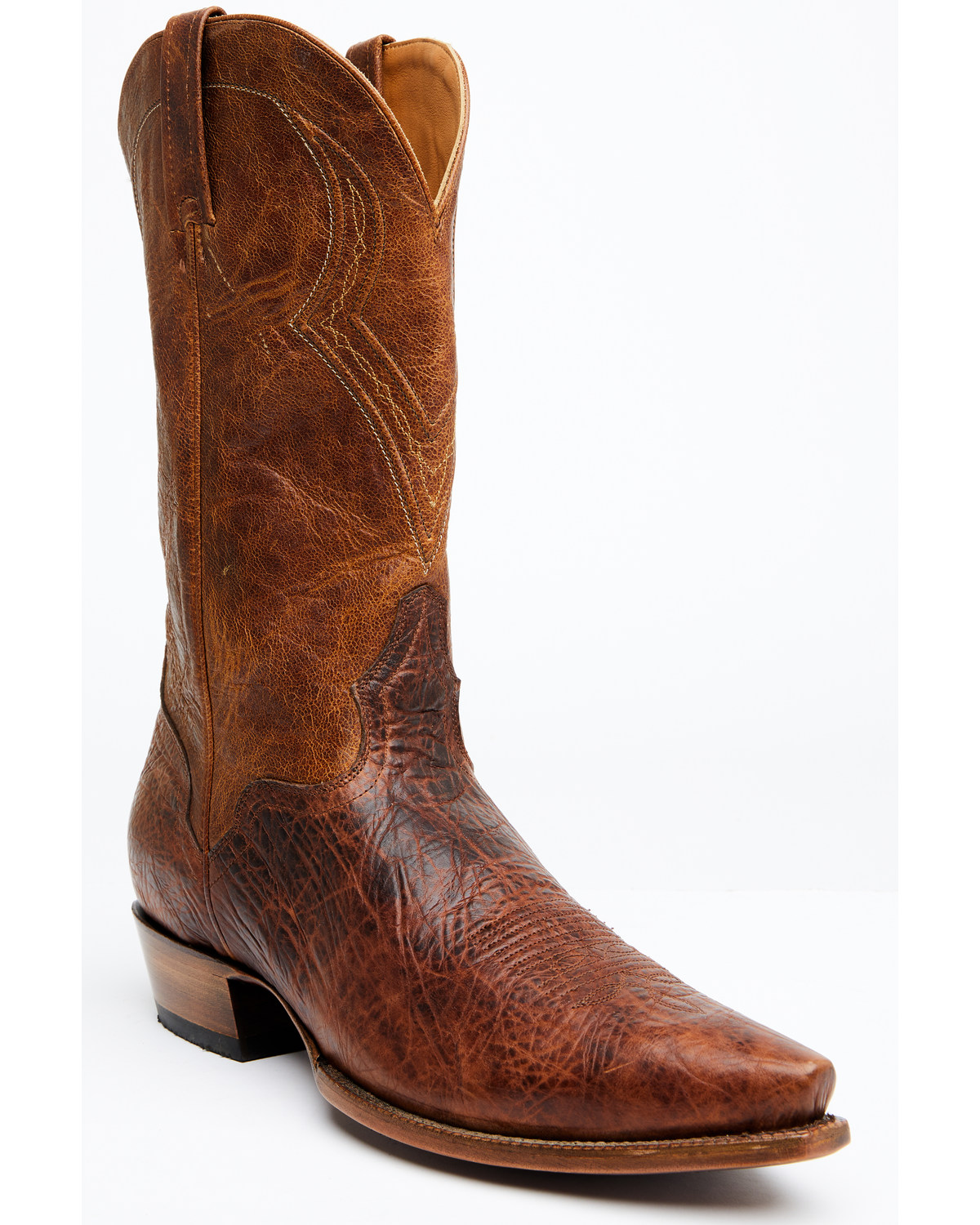 El Dorado Men's Rust Bison Western Boots - Snip Toe