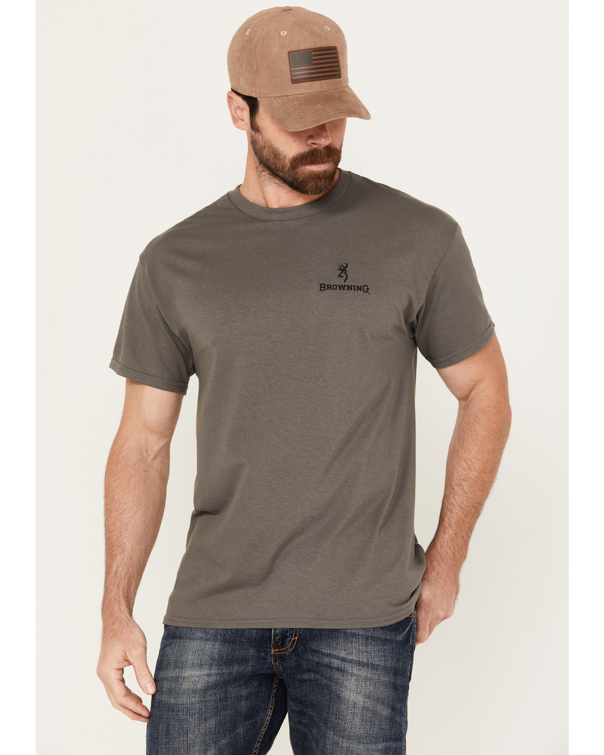 Browning Men's Hunters Flag Short Sleeve T-Shirt