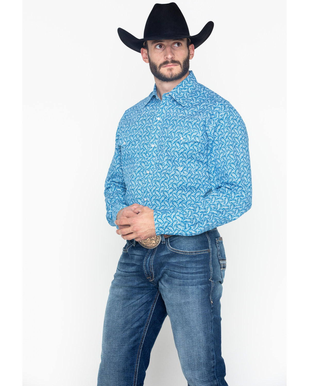 Roper Men S Paisley Print Snap Long Sleeve Western Shirt Boot Barn