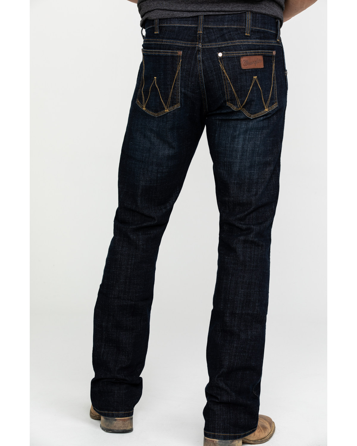 Wrangler Retro Men s Dax Dark Stretch Slim Bootcut Jeans Boot Barn in Tustin CA
