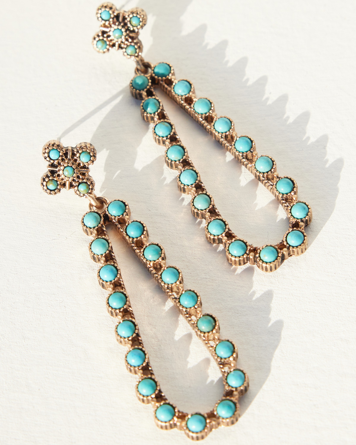 Shyanne Women's Summer Solstice Teardrop Cross Earrings