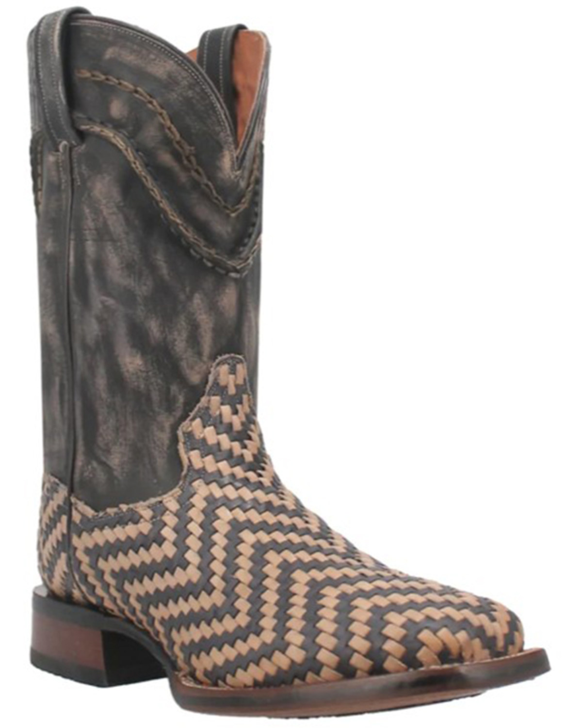 Dan Post Men's Keaton Basket Weave Performance Western Boots - Broad Square Toe