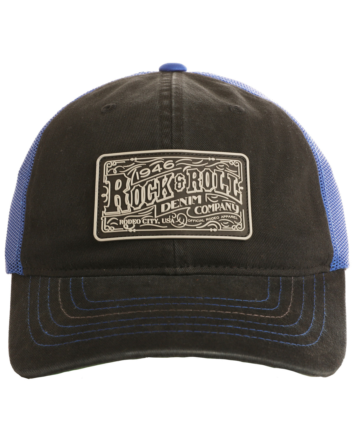 Rock & Roll Denim Men's Rubber Logo Patch Baseball Cap