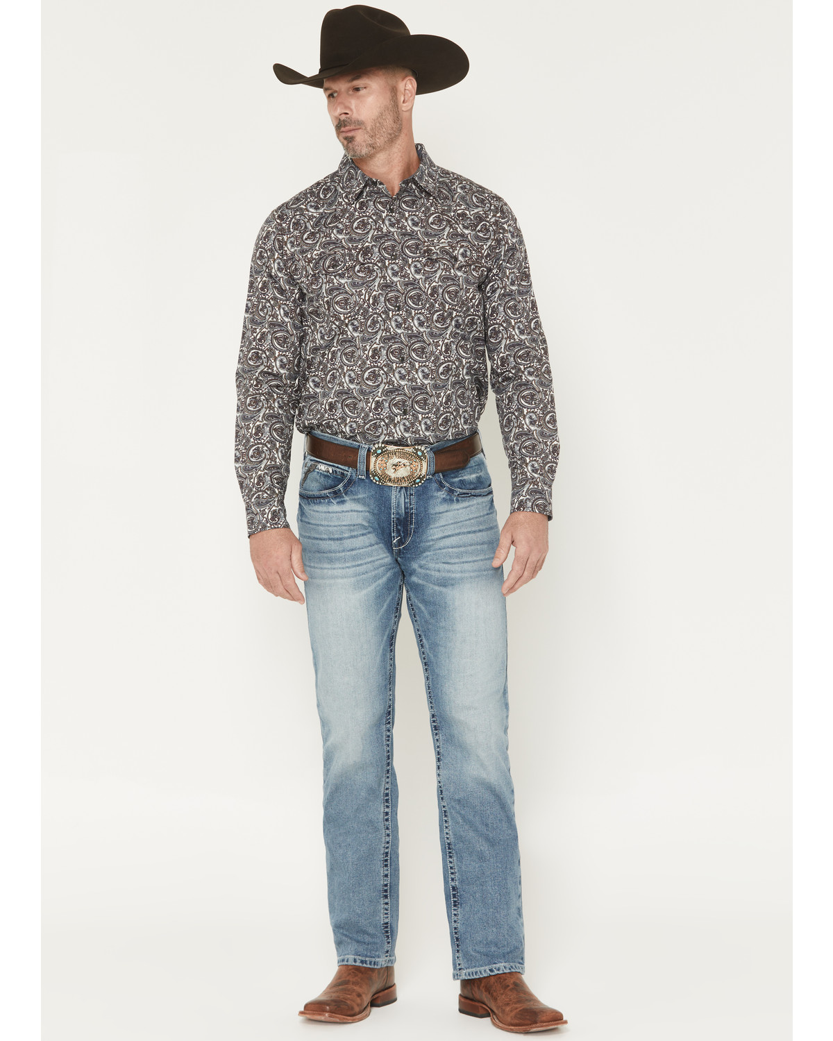 Ariat Men's M2 Stirling Light Wash Relaxed Fit Stretch Bootcut Denim Jeans