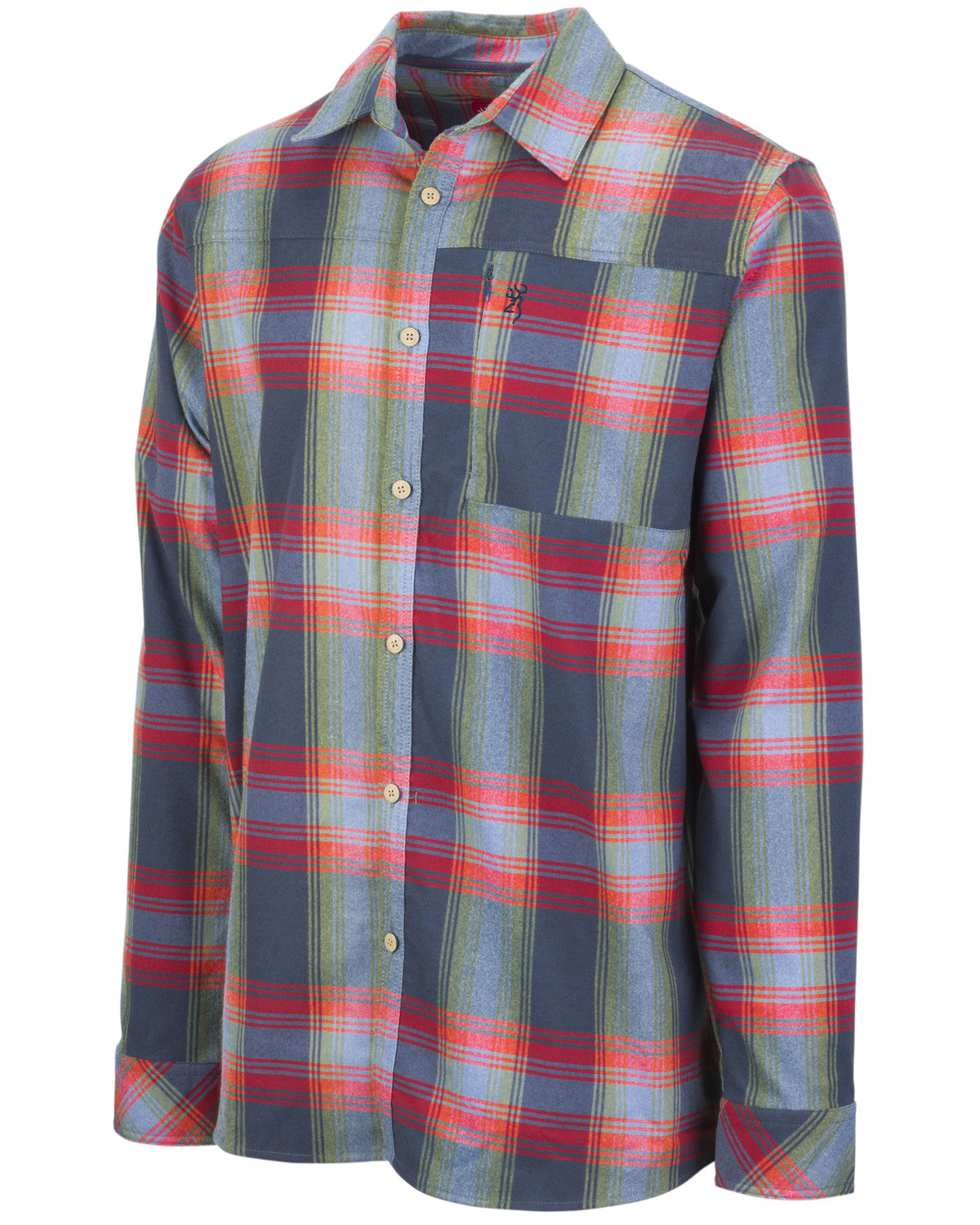 Browning Men's Moisture Wicking Long Sleeve Button Down Flannel Shirt