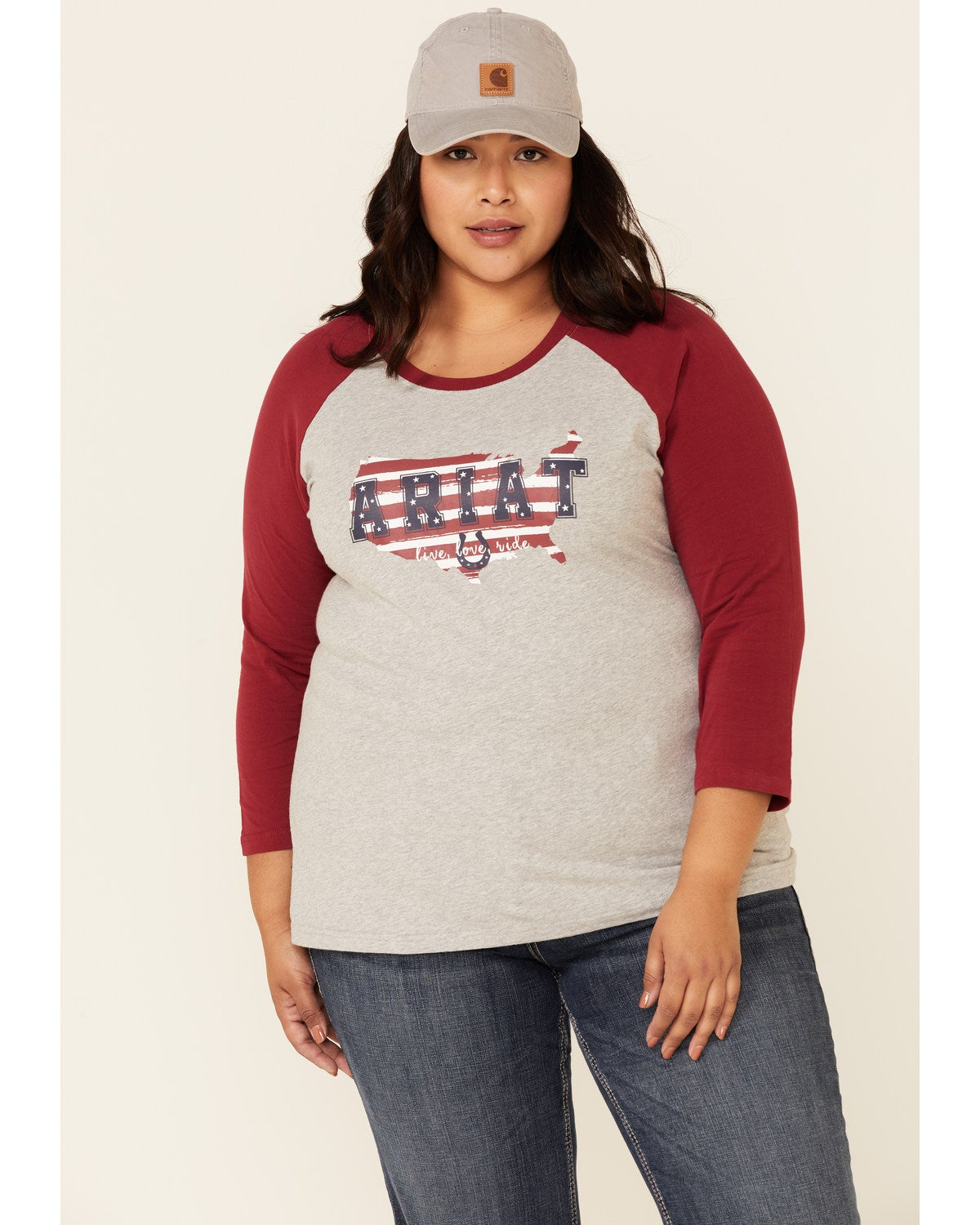 Long Sleeve Raglan Tee - Plus | Boot Barn
