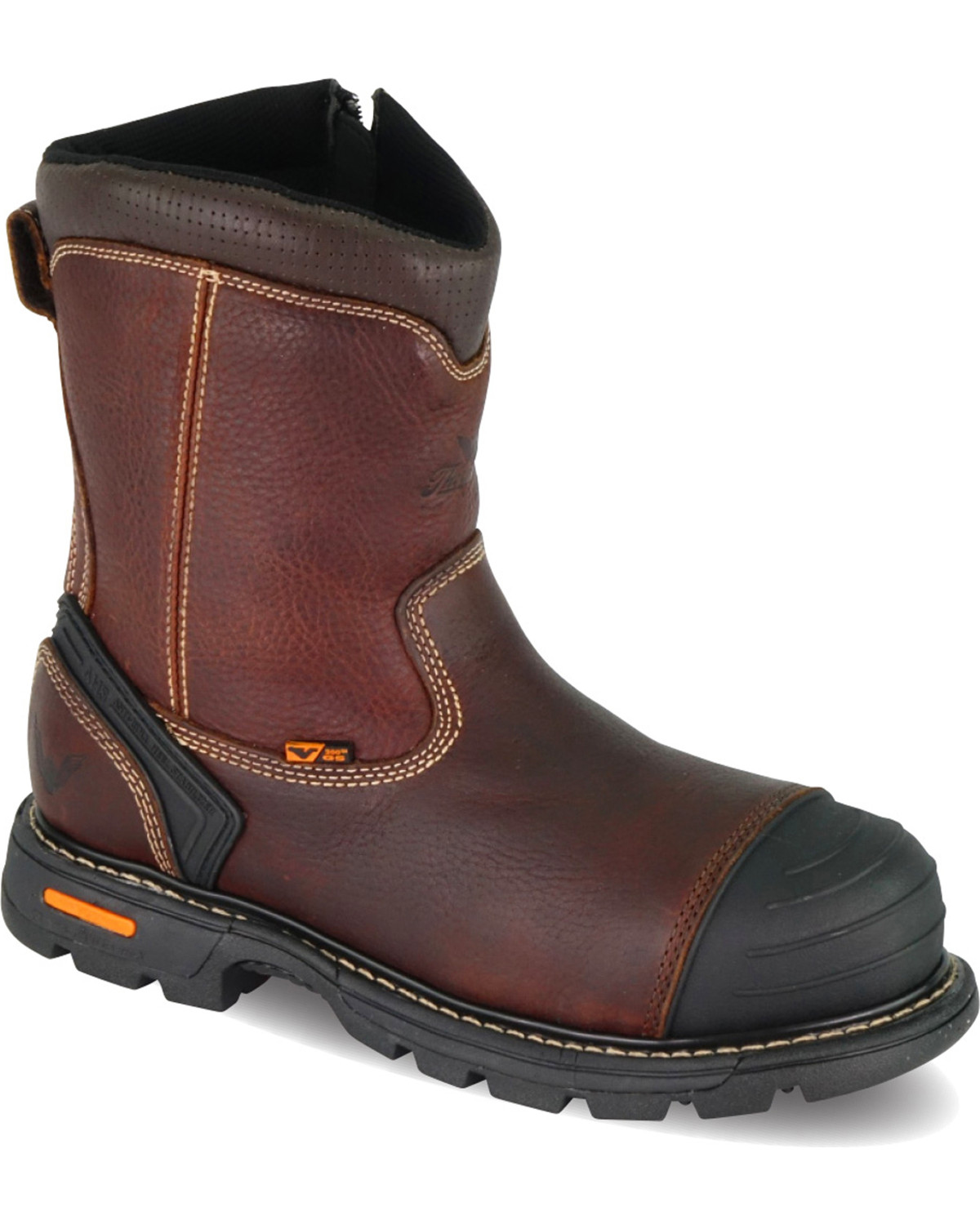 side zip safety toe work boots