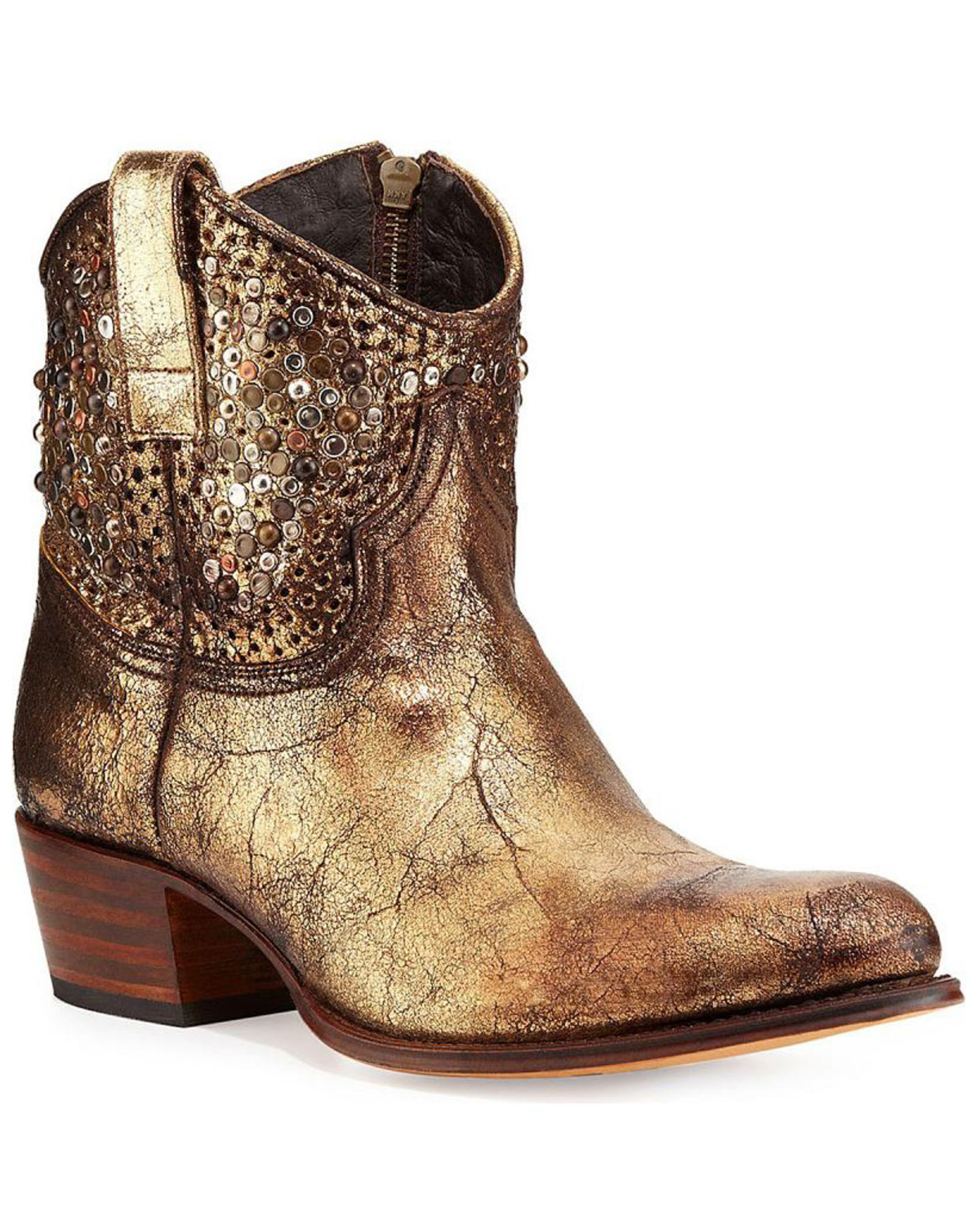 gold frye boots