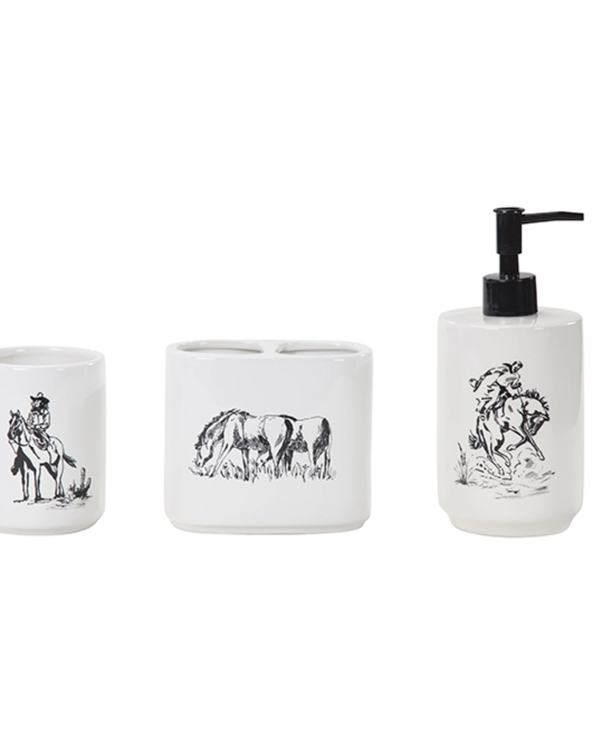 HiEnd Accents Ranch Life Countertop Bathroom Set - 3 Piece