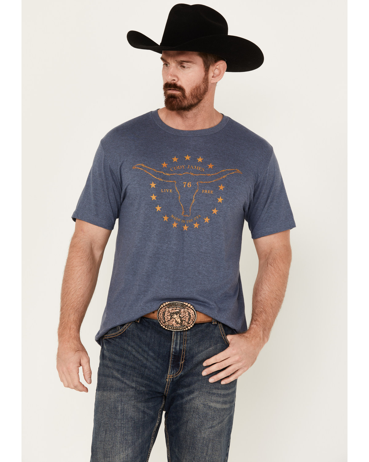 Cody James Men's Star Steer Short Sleeve Graphic T-Shirt
