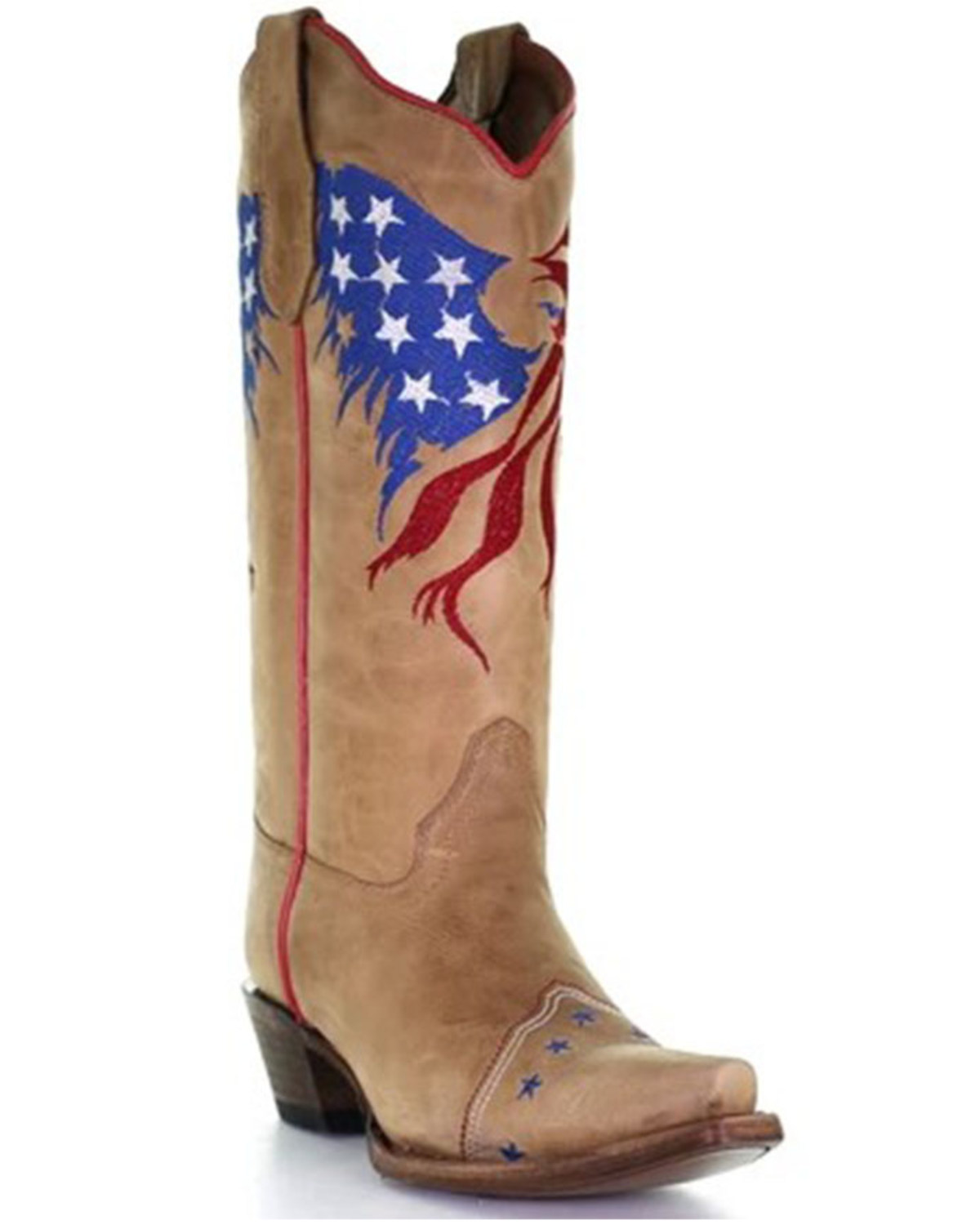 Circle G Women's Eagle Flag Embroidery Western Boots - Snip Toe