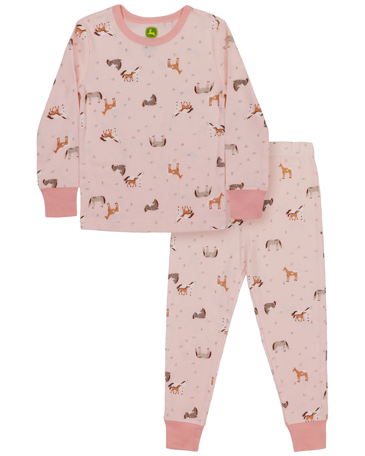 John Deere Toddler Girls Horse Pasture Conversation Print Long Sleeve Pajama Set 2 Piece Boot Barn in Tustin CA The Market Place