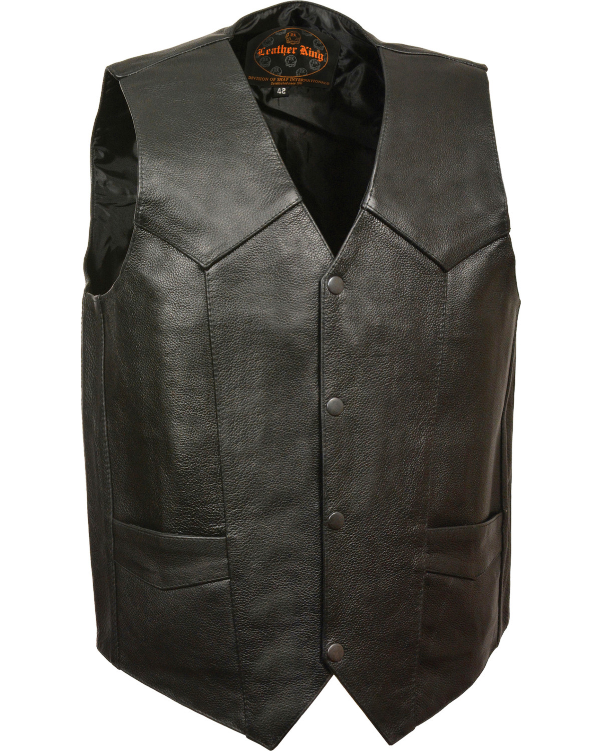 Milwaukee Leather Men's Classic Snap Gun Pockets Vest