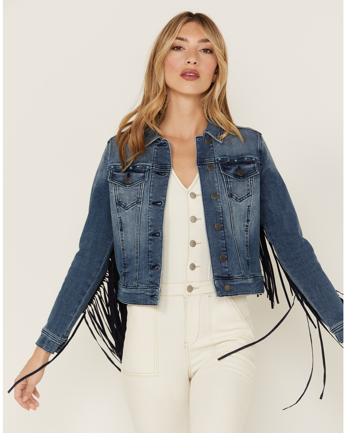 Idyllwind Women's Fringe Denim Trucker Jacket Boot Barn