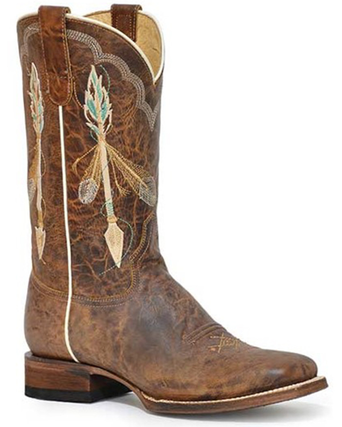 Roper Women's Arrow Feather Western Performance Boots - Broad Square Toe
