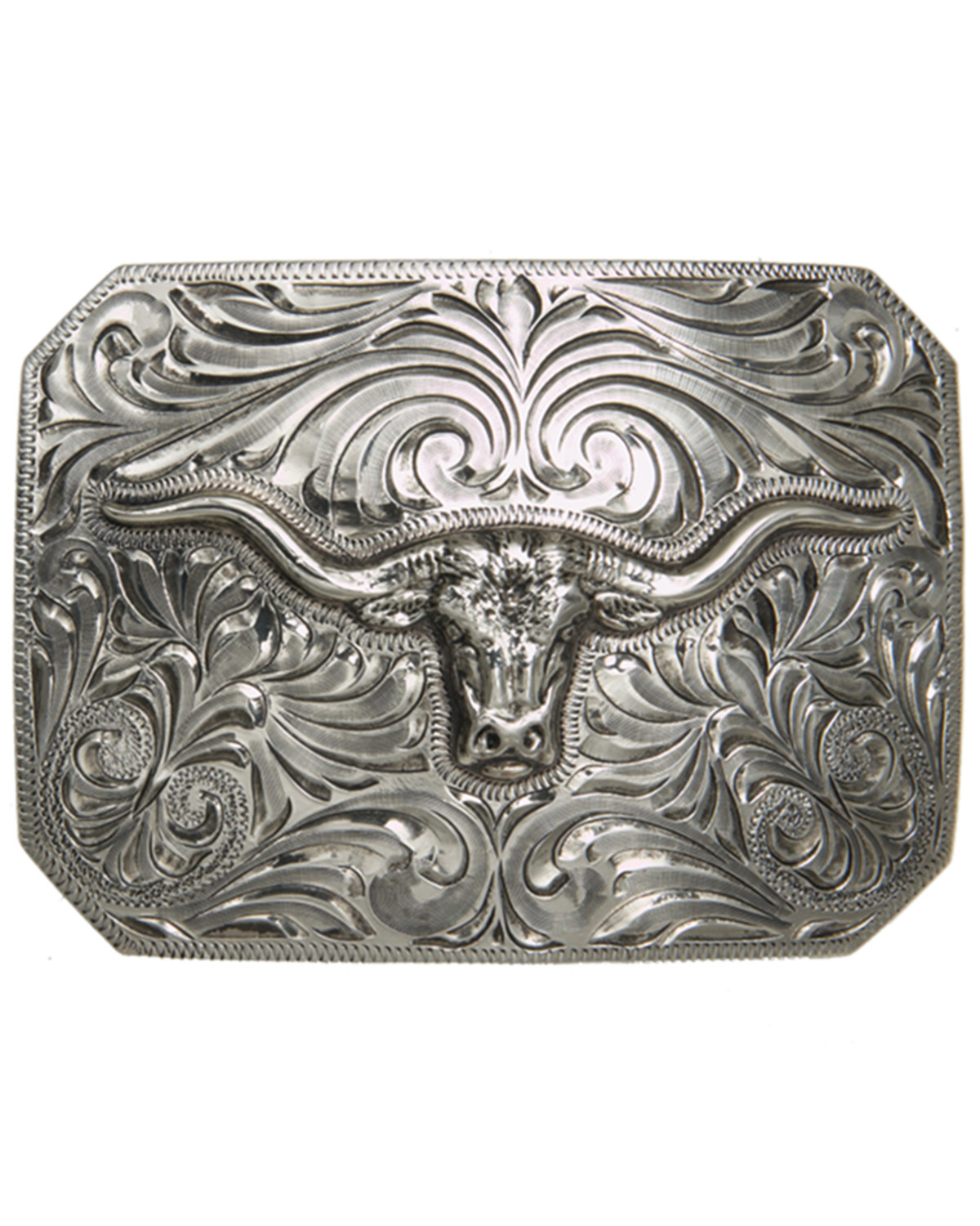 AndWest Antique Silver Longhorn Iconic Buckle