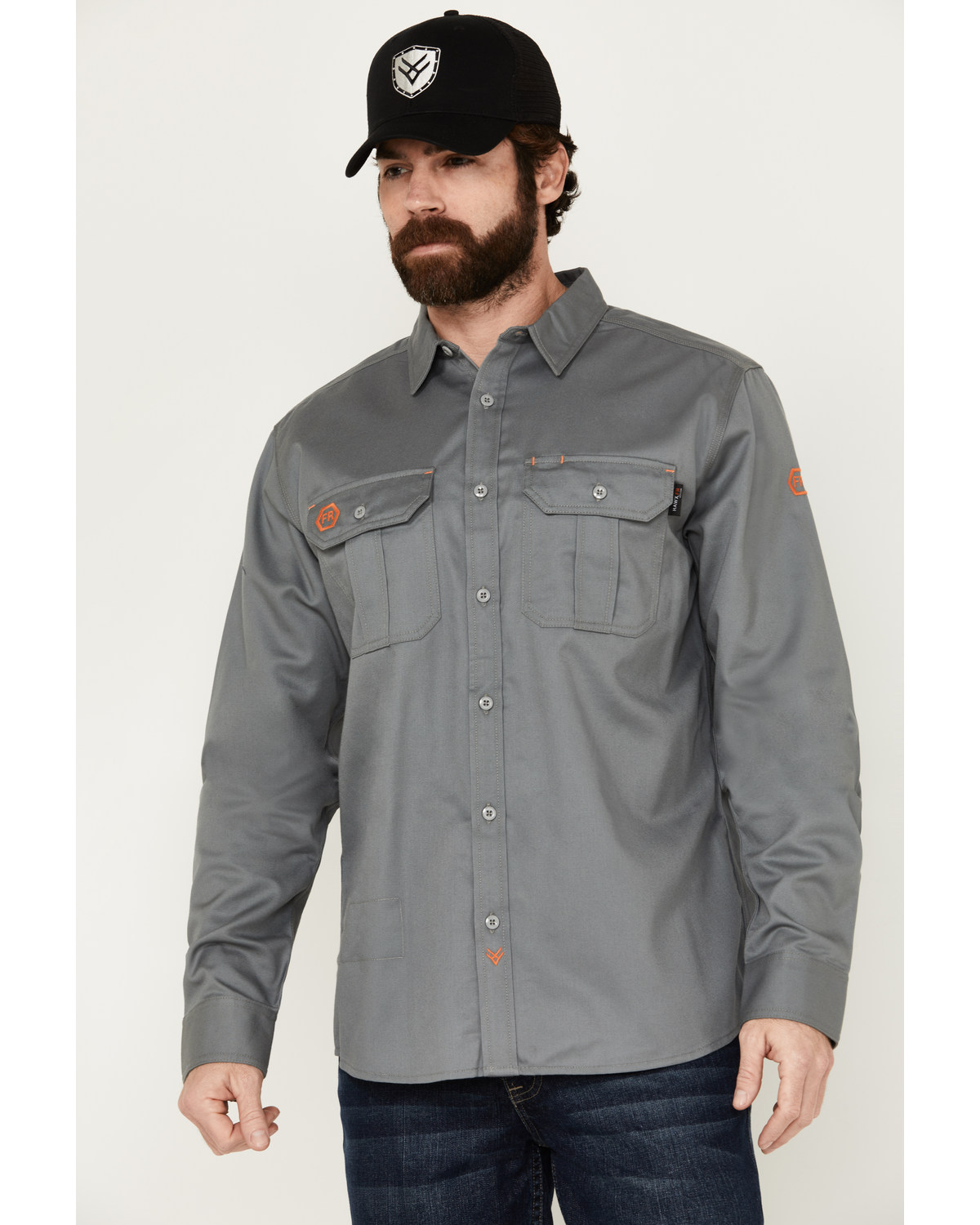 Hawx Men s FR Woven Long Sleeve Button Down Work Shirt Boot Barn in Tustin CA