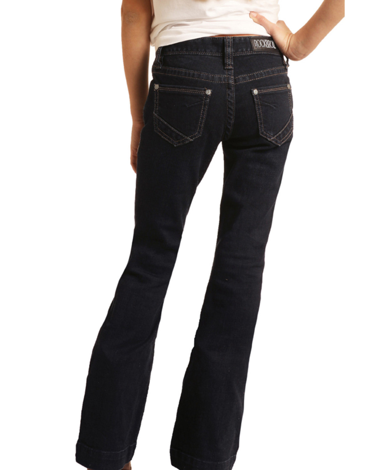 Rock & Roll Denim Girls' Basic Trouser Jeans | Boot Barn