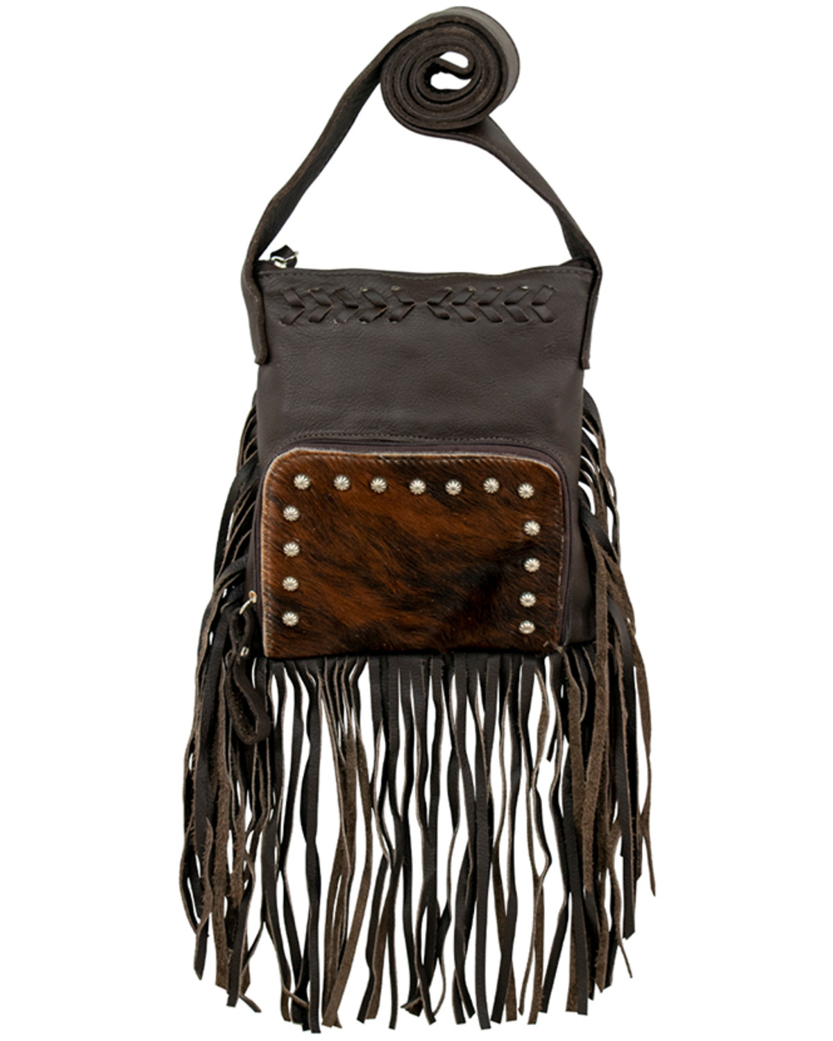 American West Women's Brindle-Hair On Fringe Handbag