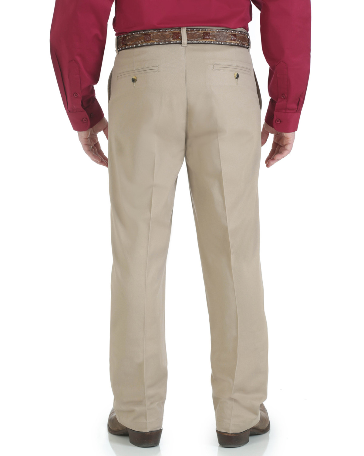 Wrangler men's advanced comfort flat front pants sales