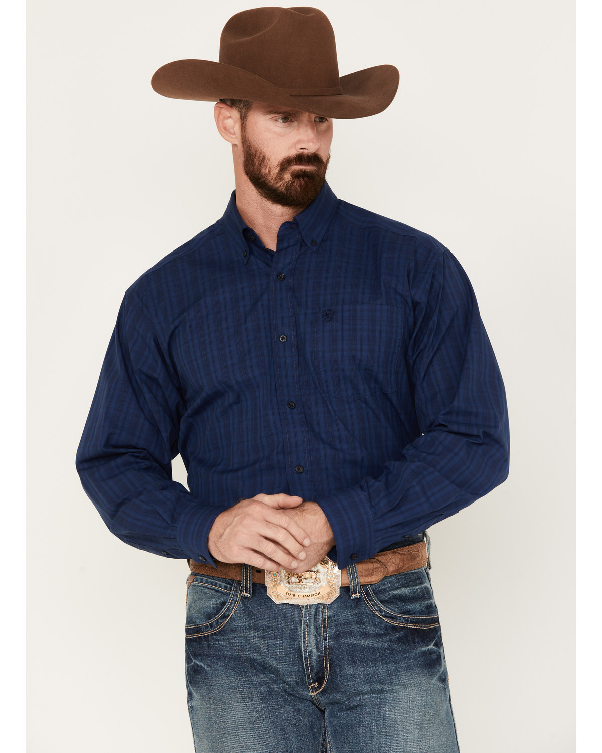 Ariat Men's Gidion Large Plaid Long Sleeve Button Down Shirt
