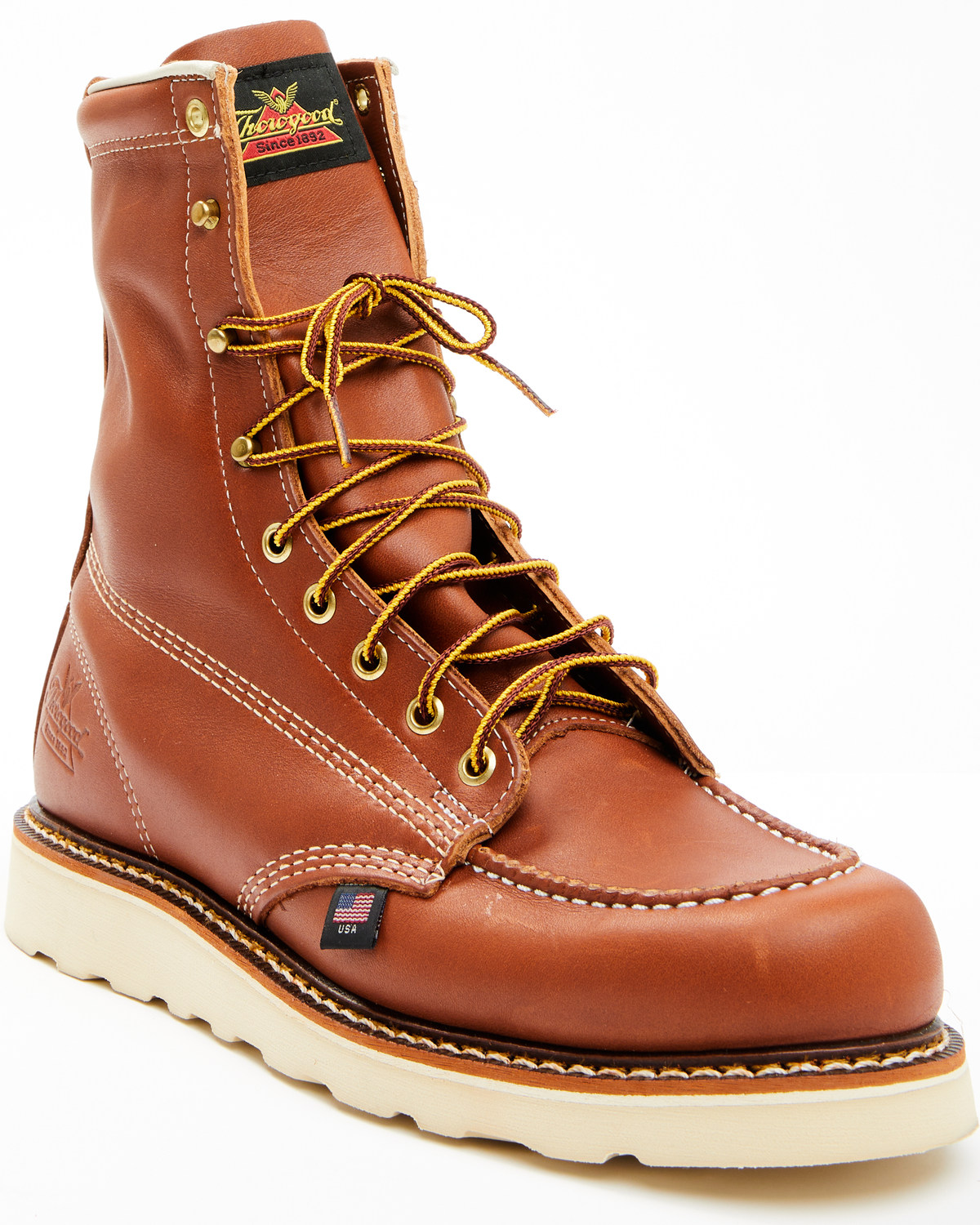 wedge sole steel toe work boots