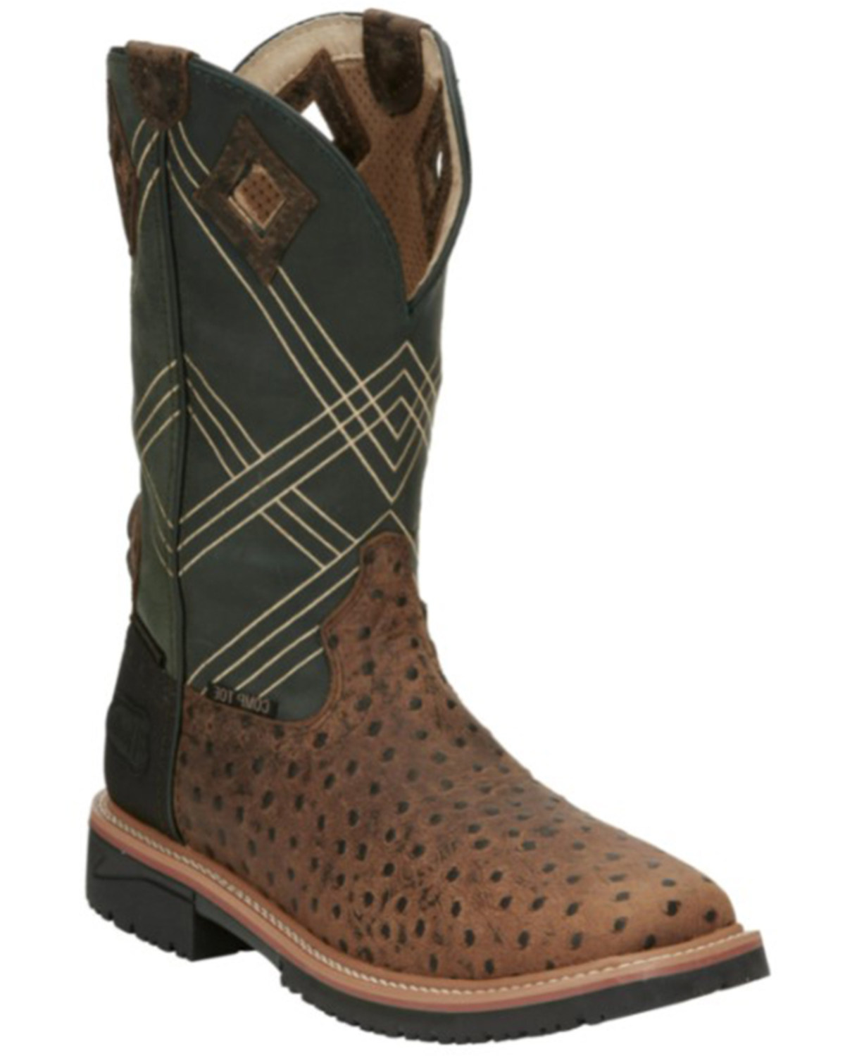 Justin Men's Dalhart Waterproof Western Work Boots - Nano Composite Toe