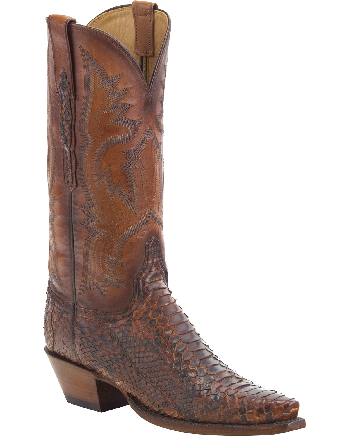 women's python cowboy boots