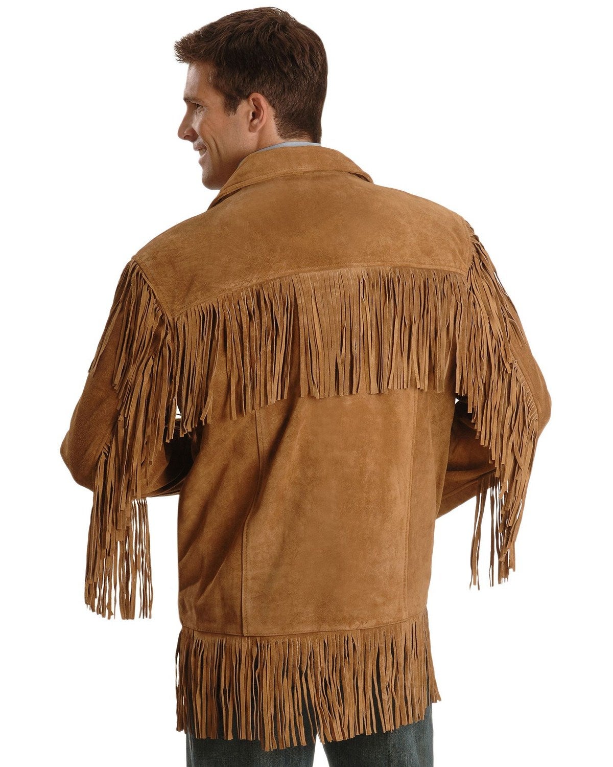 western suede jacket with fringe